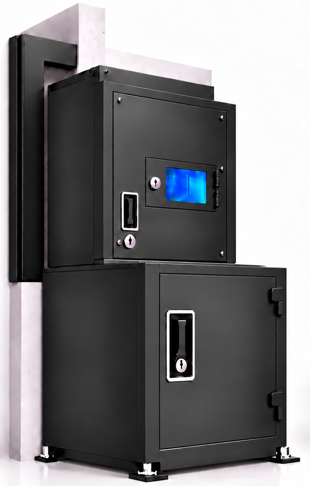 TGA 350R rear service-side view with expanded safe and floor anchors